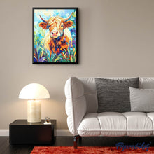 Load image into Gallery viewer, Diamond Painting - Highland Cow in Bloom