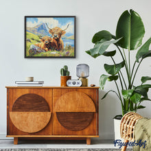 Load image into Gallery viewer, Diamond Painting - Highland cow and baby