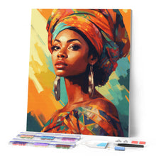 Load image into Gallery viewer, Diamond Painting - Woman with Colorful Headwrap