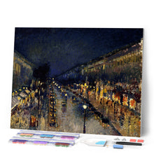 Load image into Gallery viewer, Diamond Painting - Boulevard Montmartre, Night Effect - Pissarro