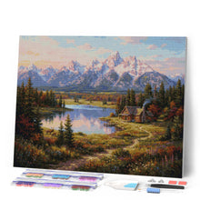 Load image into Gallery viewer, Diamond Painting - Mountain Reflection Valley