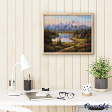Load image into Gallery viewer, Diamond Painting - Mountain Reflection Valley