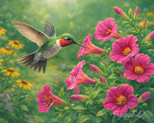 Load image into Gallery viewer, Diamond Painting - Fluttering Hummingbird