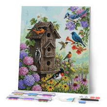 Load image into Gallery viewer, Diamond Painting - Birdhouse Garden