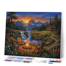 Load image into Gallery viewer, Diamond Painting - Mountain Campfire Escape