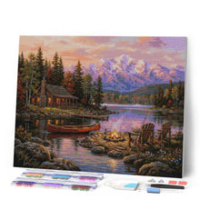 Load image into Gallery viewer, Diamond Painting - Campfire by the Lake