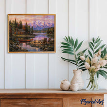 Load image into Gallery viewer, Diamond Painting - Campfire by the Lake