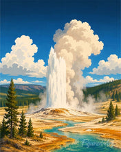 Load image into Gallery viewer, Diamond Painting - Yellowstone National Park, Old Faithful - Wyoming