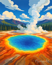 Load image into Gallery viewer, Diamond Painting - Yellowstone National Park, Grand Prismatic Spring - Wyoming