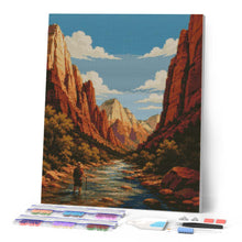 Load image into Gallery viewer, Diamond Painting - Zion National Park, Virgin River - Utah