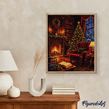 Load image into Gallery viewer, Diamond Painting - Cozy Christmas Library