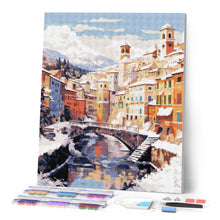 Load image into Gallery viewer, Diamond Painting - Winter Village by the River