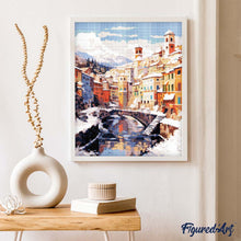 Load image into Gallery viewer, Diamond Painting - Winter Village by the River