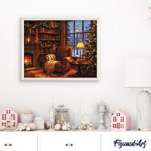 Load image into Gallery viewer, Diamond Painting - Christmas by the Fireplace