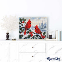 Load image into Gallery viewer, Diamond Painting - Winter Cardinals