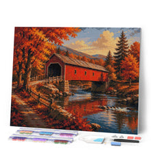 Load image into Gallery viewer, Diamond Painting - Covered Bridge in Autumn