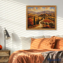 Load image into Gallery viewer, Diamond Painting - Tuscan Hills with Cypress Trees