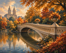 Load image into Gallery viewer, Diamond Painting - Central Park in Autumn with Bow Bridge