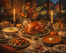 Load image into Gallery viewer, Diamond Painting - Thanksgiving Table by Candlelight