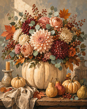 Load image into Gallery viewer, Diamond Painting - Floral Pumpkin Centerpiece