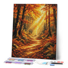 Load image into Gallery viewer, Diamond Painting - Forest Path with Sunbeams