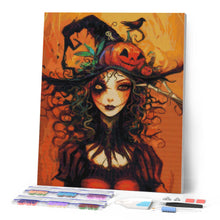 Load image into Gallery viewer, Diamond Painting - Halloween Witch Portrait