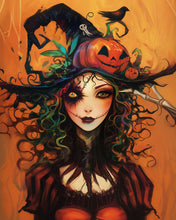 Load image into Gallery viewer, Diamond Painting - Halloween Witch Portrait