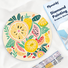Load image into Gallery viewer, Diamond Painting on Wood Slice - Fruits Figured'Art USA