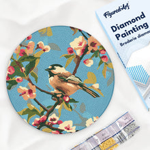 Load image into Gallery viewer, Diamond Painting on Wood Slice - Bird on Branch Figured'Art USA