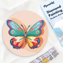 Load image into Gallery viewer, Diamond Painting on Wood Slice - Butterfly Figured'Art USA