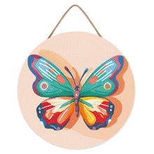 Load image into Gallery viewer, Diamond Painting on Wood Slice - Butterfly