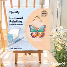 Load image into Gallery viewer, Diamond Painting on Wood Slice - Butterfly