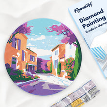 Load image into Gallery viewer, Diamond Painting on Wood Slice - Provence Spring Figured'Art USA