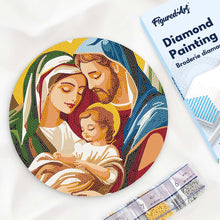 Load image into Gallery viewer, Diamond Painting on Wood Slice - Holy Family Figured'Art USA