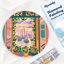 Load image into Gallery viewer, Diamond Painting on Wood Slice - The Open Window - Matisse Figured'Art USA
