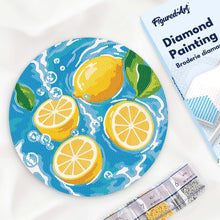 Load image into Gallery viewer, Diamond Painting on Wood Slice - Citrus Breeze Figured'Art USA
