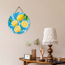 Load image into Gallery viewer, Diamond Painting on Wood Slice - Citrus Breeze