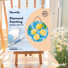 Load image into Gallery viewer, Diamond Painting on Wood Slice - Citrus Breeze