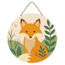 Load image into Gallery viewer, Diamond Painting on Wood Slice - Fox