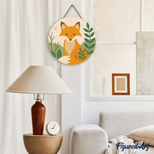 Load image into Gallery viewer, Diamond Painting on Wood Slice - Fox
