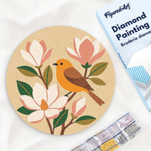 Load image into Gallery viewer, Diamond Painting on Wood Slice - Magnolia Songbird Figured'Art USA