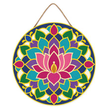 Load image into Gallery viewer, Diamond Painting on Wood Slice - Seashell Mandala