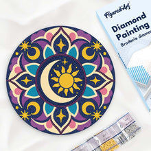 Load image into Gallery viewer, Diamond Painting on Wood Slice - Celestial Mandala Figured'Art USA