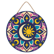 Load image into Gallery viewer, Diamond Painting on Wood Slice - Celestial Mandala