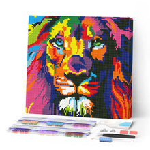 Load image into Gallery viewer, Mini Diamond Painting 10"x10" - Lion Pop Art Figured'Art USA