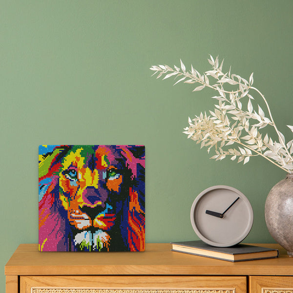 Mini Diamond Painting 10"x10" - Lion Pop Art