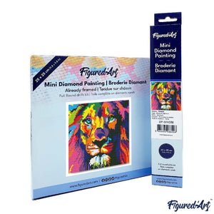 Mini Diamond Painting 10"x10" - Lion Pop Art