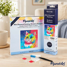 Load image into Gallery viewer, Mini Diamond Painting 10"x10" - Cat Abstract Pop Art