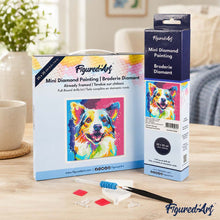 Load image into Gallery viewer, Mini Diamond Painting 10"x10" - Dog Abstract Pop Art