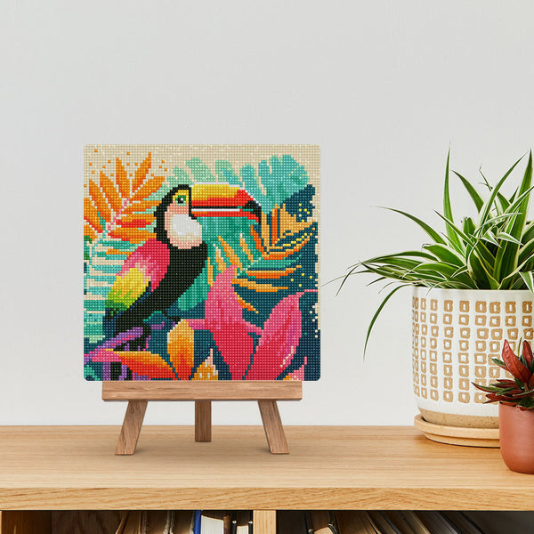 Mini Diamond Painting 10"x10" - Tropical Toucan